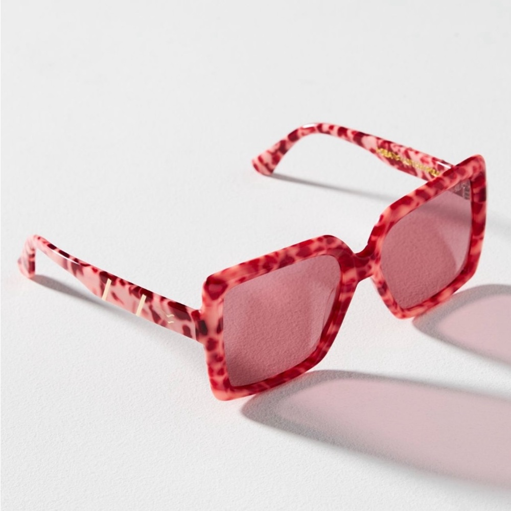 Anthropologie Oversized Pink Square Sunglasses